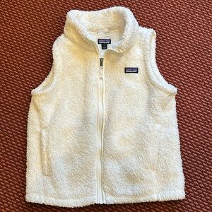 Patagonia Los Gatos Fleece Vest, Girls Size L (12), Birch white